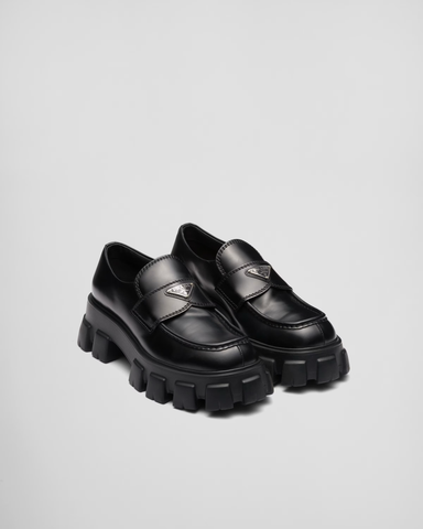 Monolith brushed leather loafers